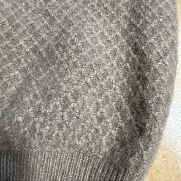 La‎ Ligne Cashmere Tan Knit Mock Neck Long Sleeve Sweater Dress - Picture 3 of 8